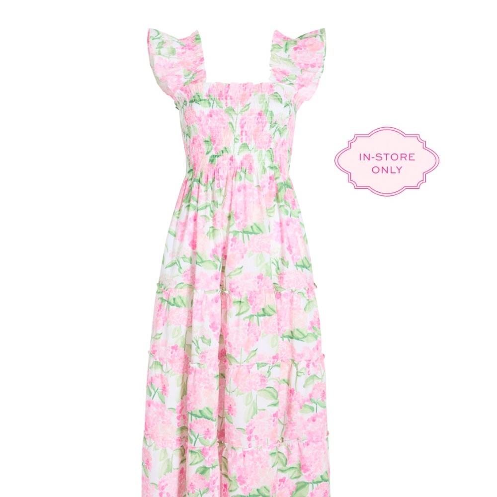 RARE NWT Hill House Pink Hydrangea Ellie Dress (XXS) 🩷💚🤍